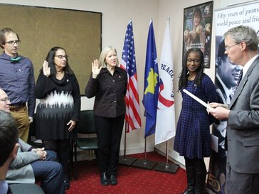 Darlene grant at a swearing in