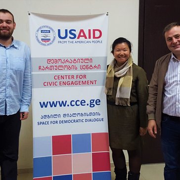 Visiting the Center for Civic Engagement in Batumi, Georgia, one of ten centers in the regions of Georgia that seek to promot