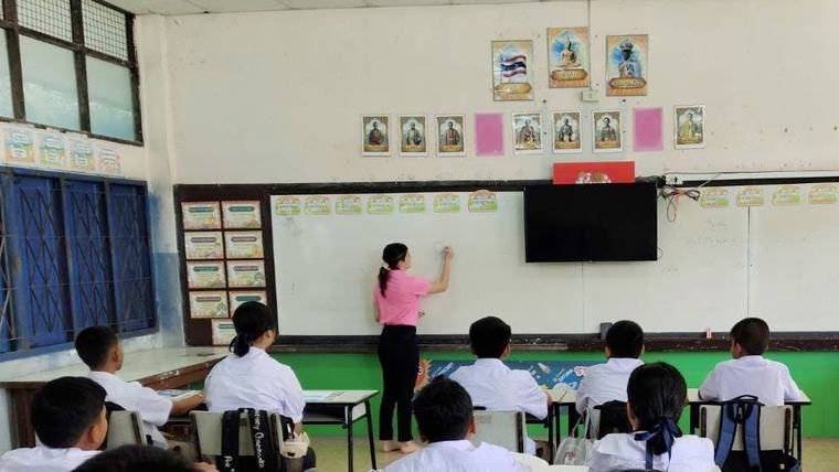 A typical classroom in Tal's community.