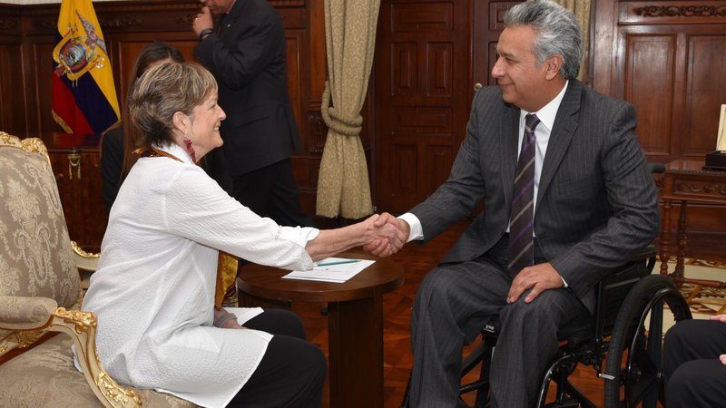 Director Olsen meets Ecuador President Lenin Moreno