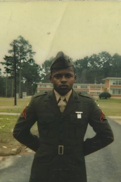 Andre Boyer in a Marine Corps Uniform