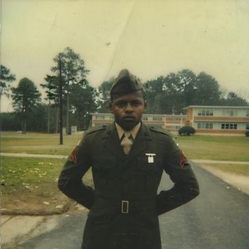 Andre Boyer in a Marine Corps Uniform