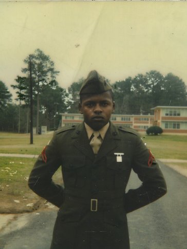 Andre Boyer in a Marine Corps Uniform
