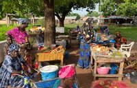 women at market