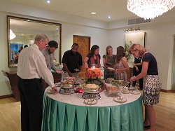 Volunteers, Peace Corps staff and Embassy staff enjoy Thanksgiving classics