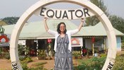 Elyse crossing the equator for the first time during her service with Peace Corps Uganda.