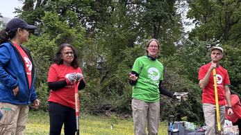 RPCV Sarah and NOVA RPCV Group Planting 65 Trees for 65 Years of Service