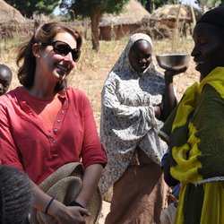 Emily Johnson on a return trip to Niger in 2012.