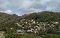 colorful houses on a hill side