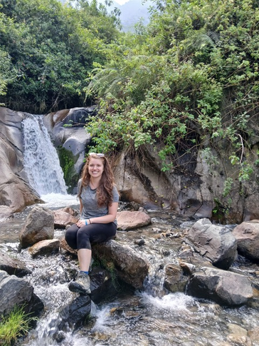 Emily enjoys local hiking opportunities in Peru