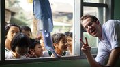Paul with Myanmar students