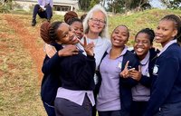 Joy A. with her OHS students in Eswatini