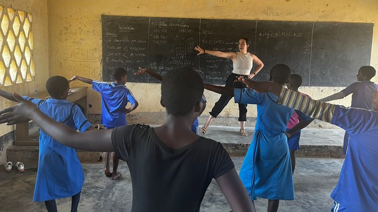 Rebeca serves as a teacher at a high school in Cameroon.