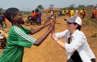 Rebeca started a track and field club for students and youth in Cameroon.