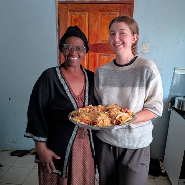 Chloe and her host mom made tacos together in Eswatini.