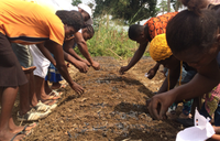 Farmers during practical training
