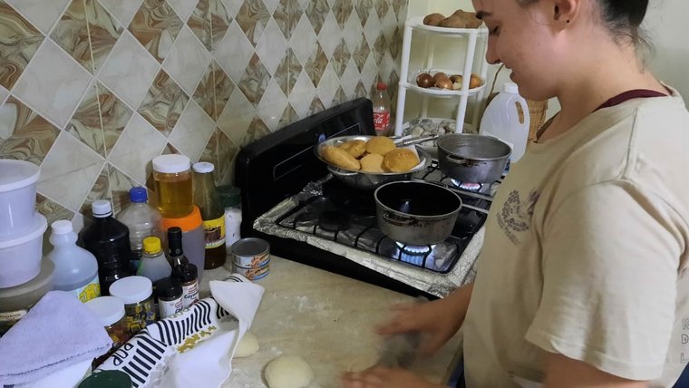 Learning to cook Guyanese dishes is a highlight of Sophia's service.
