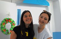 Samantha with her counterpart Selpi
