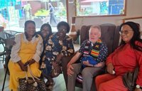 Returned Volunteer Steve and Peace Corps Ghana staff during a visit to see his granddaughter Asha, now serving in Ghana.