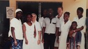 Patty Short with clinic staff, Liberia