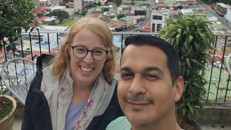 Siteseeing with Lynda's counterpart, Franklin.