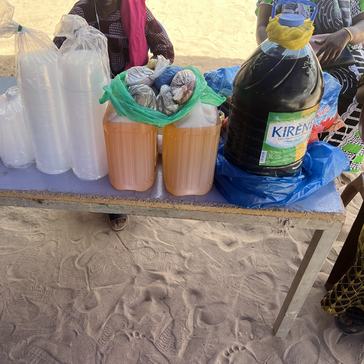 Ingredients to make soap with lye