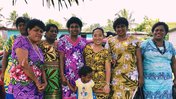Asian American Volunteer with the women from her Nadroga Navosa village