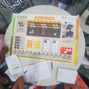 Tajah created a business game for students in Dominica.