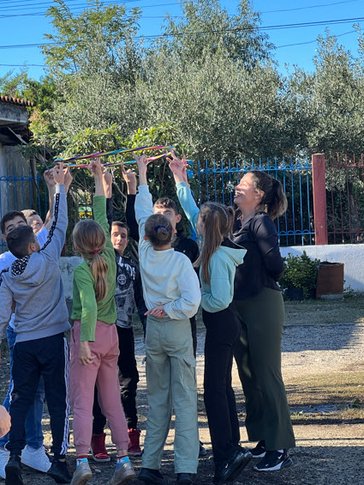 Team-building activity with 8th graders in Albania