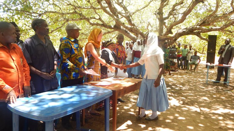 The Maua Mazuri girls graduating with district officials and all!