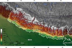 Topographic Map of Nepal