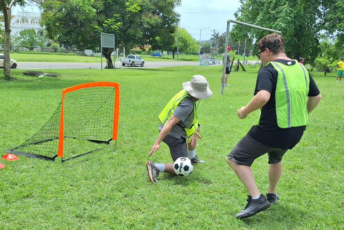 volunteers during pre-service training for sports
