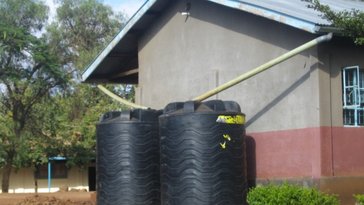 The new water tanks installed