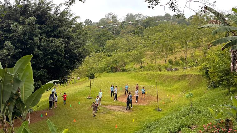 Phoebe hosts a volleyball club in Costa Rica.