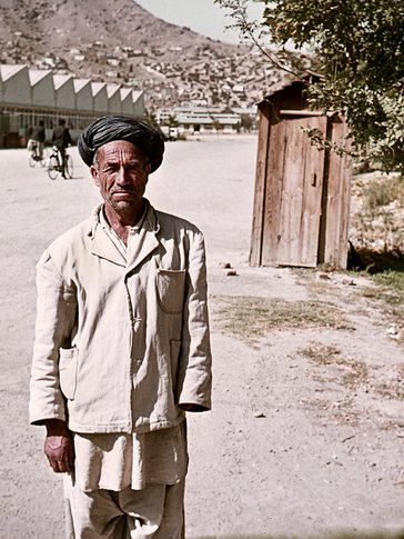 A watchman at Kabul University