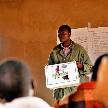 One of Jane's counterparts facilitating a session