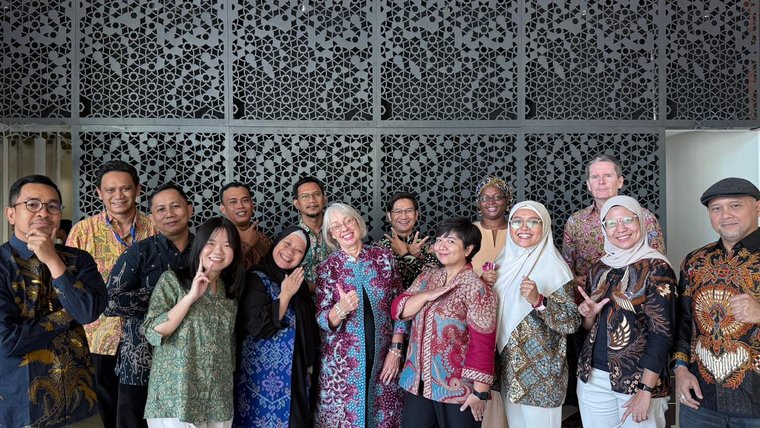 Staff dressed in batik for the National Batik Day