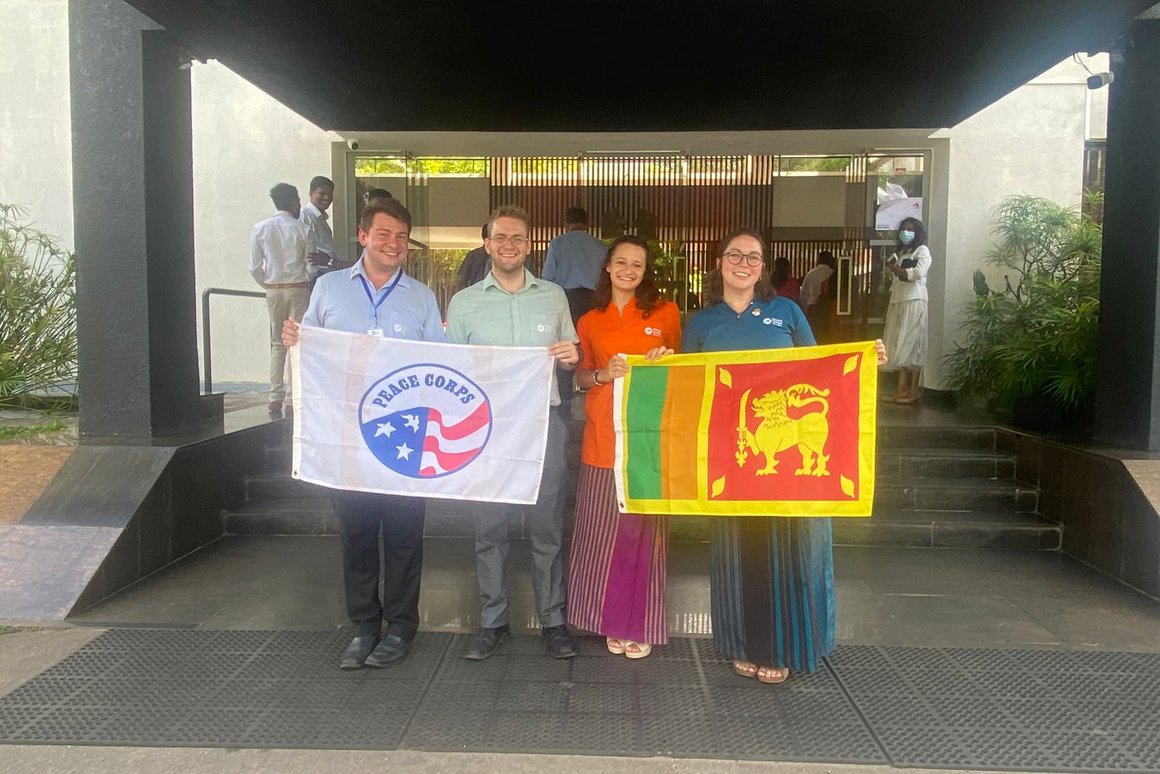 PCVs holding welcome to new group of Trainees