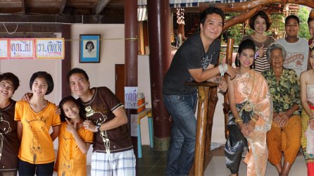 With my host family during PST in 2011 and before I went home in 2013