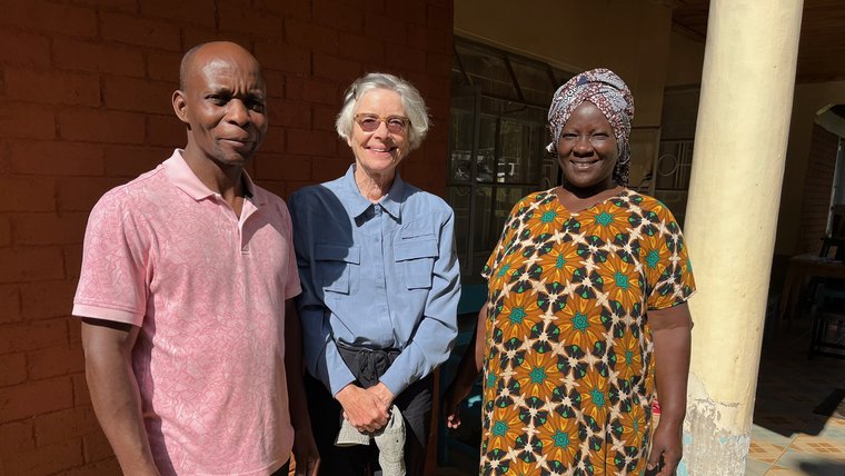 Marie with her tutor Patrick and his wife Rasoa.