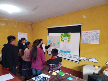 Youth participating in Volunteers' activities at schools