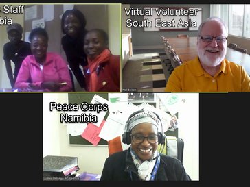 Three groups of people join a Zoom meeting