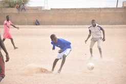 talibe playing soccer