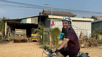 Cambodia PCV on Bike