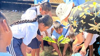 Planting Fruit Trees in Guyana for World Children's Day