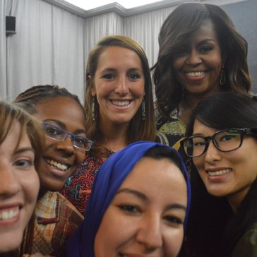 Selfie with First Lady Michelle Obama