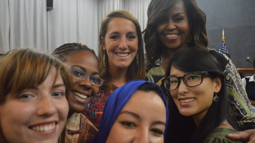 Selfie with First Lady Michelle Obama