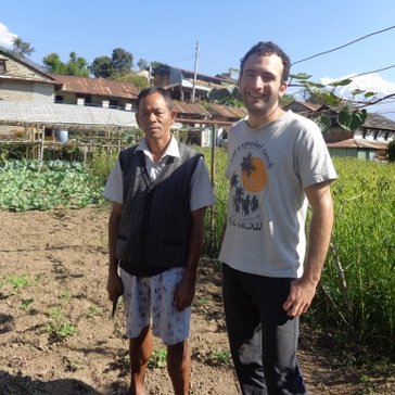 Elie with a model farmer