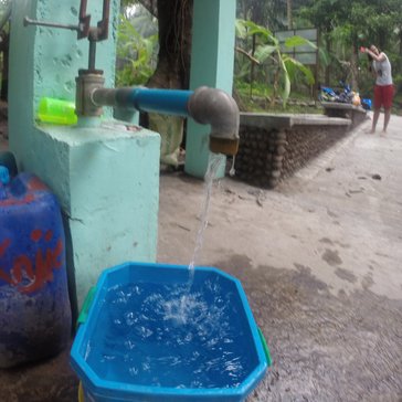 A community water pump in the Philippines.