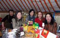 Ashley Baek during Christmas celebration in Mongolia